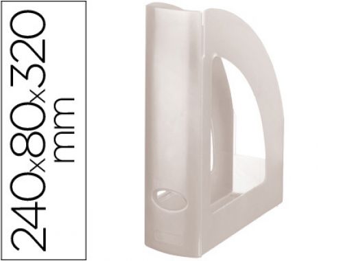 Porta revistas plastico q-connect transparente , Liderpapel , 43600 , 5705831042094